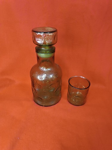 Carafe vintage verre fumé - carafe,