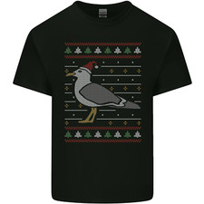 Christmas Seagull Xmas Pigeon Mens Light Cotton T-Shirt