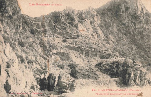 Old postcard pyrenees - postcard,
