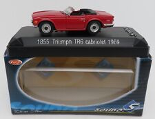 DIE CAST SOLIDO TRIUMPH TR6 CABRIOLET 1969 RED 1/43 in box #1855
