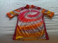 Sugoi Cycling Jersey Size SP 1/4 Zip Red Orange Jamba-Juice Logo