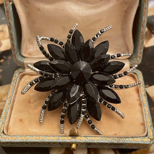 Grande broche fleur verre - grande, en