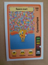 carte auchan fete du sport looney toons n°45 gymnastique poutre