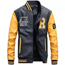 Veste Bomber Homme Jaune Noir