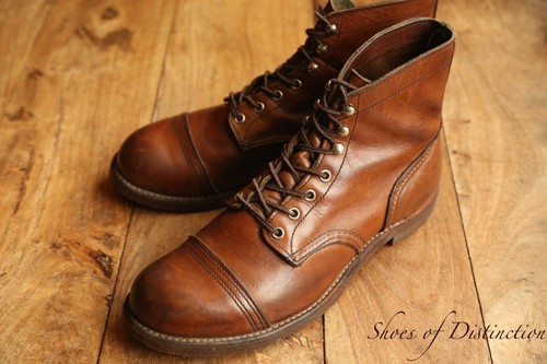 Bottes derby cuir marron - cuir,