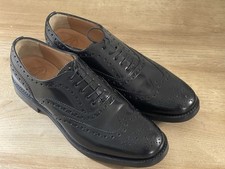CHURCH'S BURWOOD Black Brogue Men's Leather Shoes Size 39.5 / 6.5 US (MINT!!)