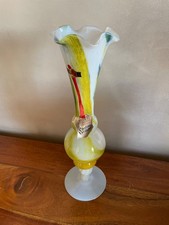 Vase en Opaline Marbré vintage H 31 cm