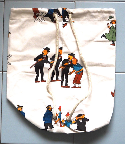 Tintin sac polochon coton 1983 - polochon,