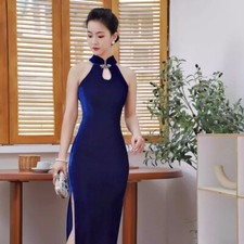 Chinois Femme Velours Robe