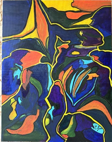 Tableau contemporain abstrait