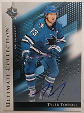 2024/25 Upper Deck Ultimate Tyler Toffoli Signatures SILVER San Jose Sharks