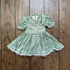 Raynal Viscose Vichy Green Doll Dress