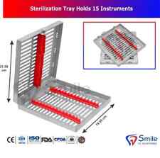 German Sterilization Cassette Rack Tray Hold 15 Dental Instruments Autoclave CE
