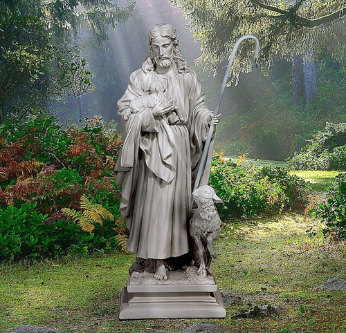 Statue jardin jésus blanc - de,