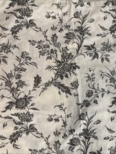 IKEA Alvine Kvist  Gray/ White Floral Toile Cotton Pillowcase   KING SIZE