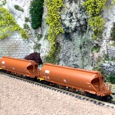 2 wagons silo à bogies GATX