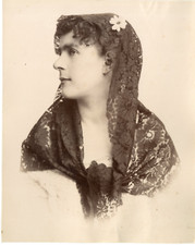 Women with the mantilla vintage albumen print albumen print 21x27 