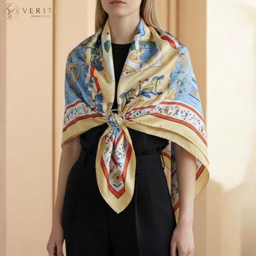 Rare vintage foulard soie - vintage, en