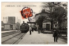 CPA 77 NANGIS - LA GARE -