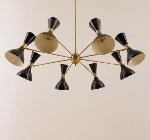 Lustre laiton lumières - lustre, 8