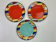 Set of 3 Certified International SERAPE by Nancy Green 9” Round Canape Plates