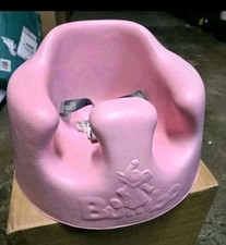 Bumbo Infant Floor Seat Baby Sit Up Chair with Adjustable Harness, Pink