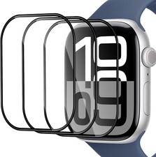 3X 3D Tempered Glass For Apple Watch Series 10 42mm / 46mm Screen Protector Full CURVED