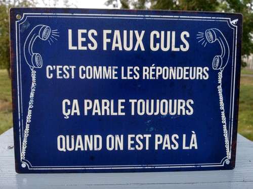 Plaque metal les faux culs - metal,
