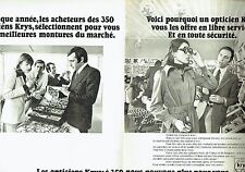 1975 ADVERTISING 037 ADVERTISING Les opticiens Krys (2p) eyeglass frames