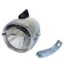 Feu Avant Led Chrome 80mm avec visière phare vélo cruiser chopper américain VTT