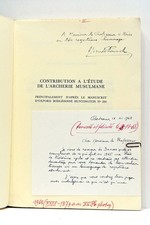 LIVRE ANCIEN BOUDOT-LAMOTTE ÉTUDE DE L'ARCHERIE MUSULMANE DÉDICACE DAMAS 1968