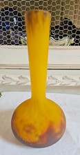 MULLER FRERES LUNEVILLE VASE SOLIFLORE MAMOREEN TON ORANGE H 20.50 CM BEL ETAT