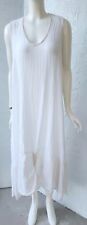 Martine Samoun Belgium Art to Wear Linen Sleeveless White/Beige Dress Lanenlook 