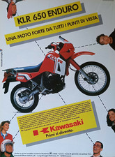 Advertising Italian 1987 KAWASAKI KLR 650 ENDURO MOTORCYCLE MOTORCYCLE
