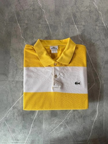 Polo lacoste rayure - rayure, jaune