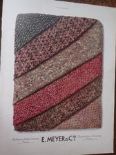 MEYER fabrics in HONNECHY + mole felt ARROW ADVERTISING PAPER ILLUSTRATION 1929