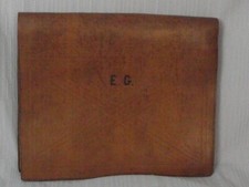 Porte document ouverture porte feuille de notaire en cuir naturel cousu main 