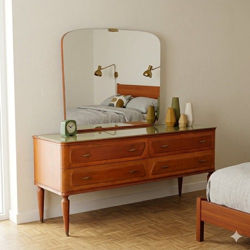 Commode vintage plaquée - plaquée, en