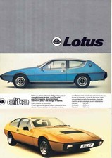 Catalogue Brochure Lotus Elite / Eclat / Esprit 1978 France