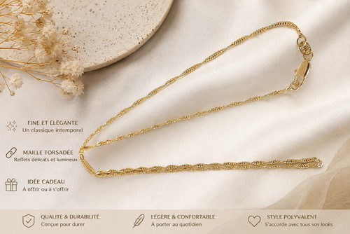 Chaine cou 18 - de, carats