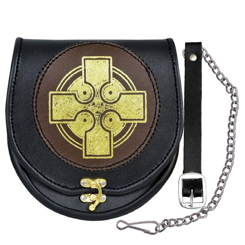 Norman sporran cuir noir - norman,