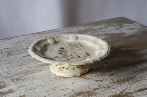 Compotier ancien faience - compotier,