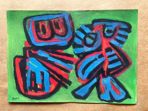 Dessin karel appel sur papier - karel,