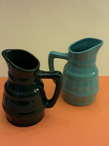 Paire pichet carafe - carafe, verte