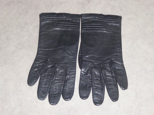 Gants femme cuir - noirs,