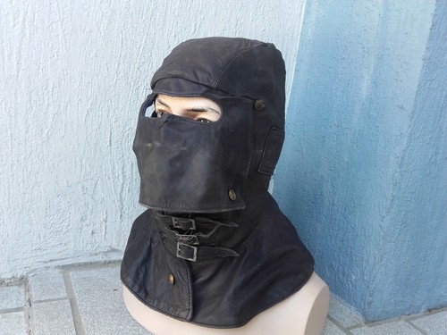 Ww2 casque cagoule cuir - ww2,