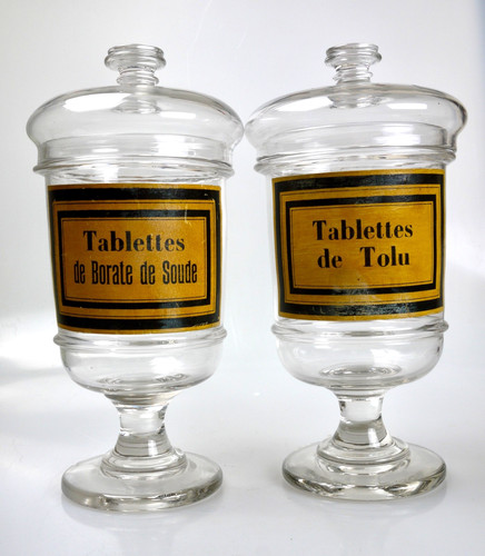 Anciens bocaux verre de - en,