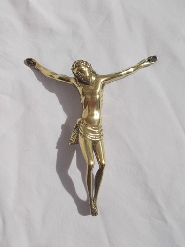 Christ ancien crucifix bronze - crucifix,