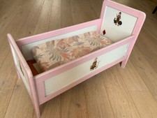 Antique Toy Antique Wooden Baby Bed Furniture 1900 Brand Chimney Sweeper Vintage Sniper