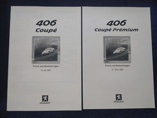 Peugeot 406 Coupe Price List 07.2001 + Premium Coupe Price List